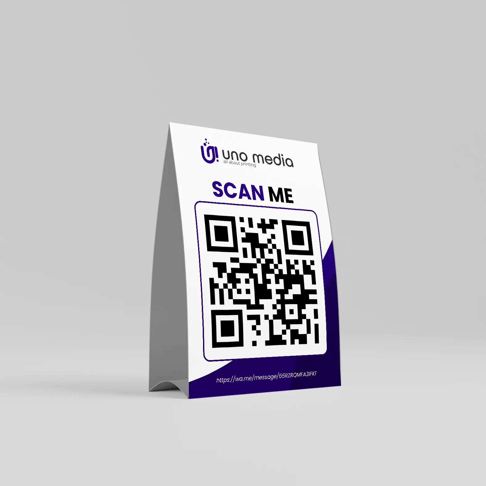Tent Card Custom Meja Promosi
